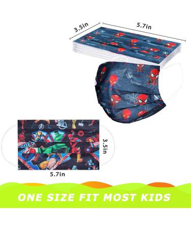 Kids Disposable Face Masks 50PCs 3-Ply with Adjustable Nose Clip - Easter Gift - Black (Non-Medical) - Buy Online on SooperMarket.com