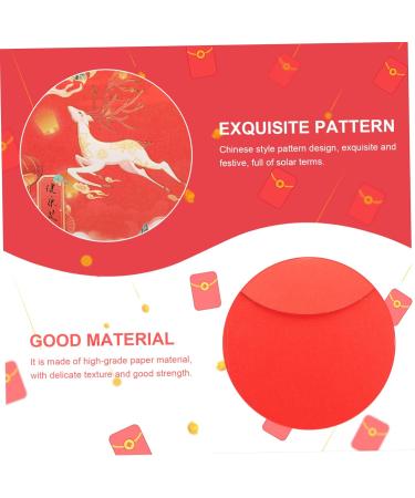 ABOOFAN 60 Pcs Trendy Red Envelope Chinese Red Packets Red Envelopes Chinese Lucky Money Envelopes Chinese Red Envelope Chinese Festival Red Envelopes Paper Lunar Calendar Thousand Yuan - Buy Online on SooperMarket.com