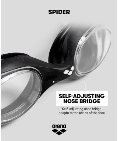 Shop Arena Spider Anti-Fog Swimming Goggles for Adults | UV Protection Self-Adjusting Nose Bridge Hypoallergenic Silicone - Black - Buy Online on SooperMarket.com