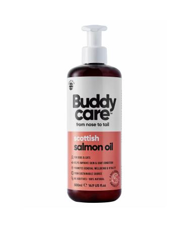 Buddycare Salmon Oil - Natural Supplement for Dogs & Cats - Rich in Omega-3 Fatty Acids for a Healthy Coat and Skin (500ml)