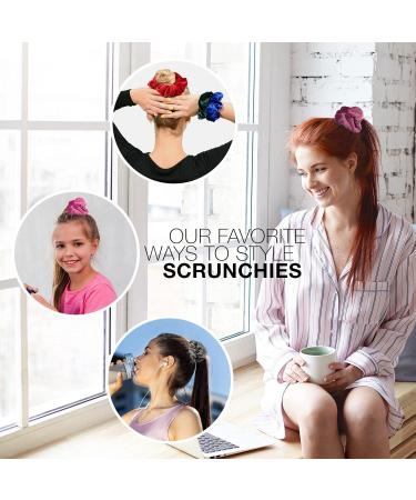 2 PCS Premium Large Royal Blue Velvet Hair Scrunchies for Women, Girls, and Kids - Updo Ponytail Holder Bands - Buy Online on SooperMarket.com