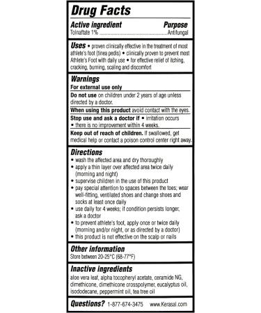 Kerasal 5-in-1 Athlete's Foot Silky Clear Gel 0.42 oz - Fast-Acting Relief - Buy Online on SooperMarket.com