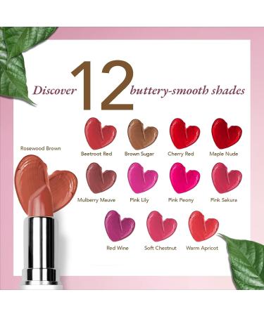 Moisture Matte Lipstick - Rosewood Brown | Long-Lasting Creamy Organic & Vegan | Hydrating Formula | Cruelty-Free | 4gm - Buy Online on SooperMarket.com