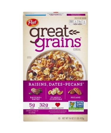 Great Grains Raisins, Dates & Pecans Cereal - 16oz | Whole Grain Breakfast Option - Buy Online on SooperMarket.com