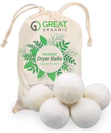 6 XL Organic Tumble Dryer Balls - 100% New Zealand Wool | Eco-Friendly Fabric Softener - Buy Online on SooperMarket.com