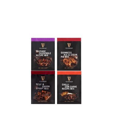 Guinness Recipe Mixes Selection 40g - Steak & Ale Pie Sausage Casserole Chilli Con Carne Beef & Onion Gravy