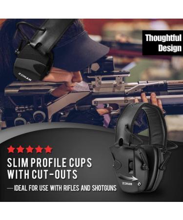 ZOHAN EM054 Electronic Ear Protection: Shooting Range Ear Muffs - Black (2 Pack) - Buy Online on SooperMarket.com
