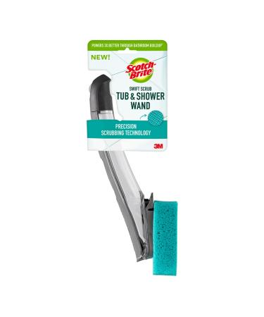 Scotch-Brite Scrub Tub & Shower Wand Ideal for Bathroom Buildup Glass Door Shower and Bath Cleaner Soap Scum Remover 1 Wand