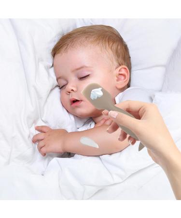Aznever Baby Diaper Cream Applicator - Soft Silicone Spatula with Suction Cup Base | Safe & Smooth Diaper Cream Patch in Khaki for Easy Application - Buy Online on SooperMarket.com