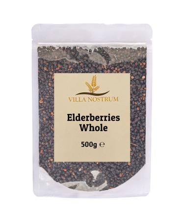 Elderberries Whole - Dried Elderberries 500g by Villa Nostrum