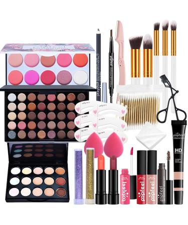 FantasyDay Multifunctional Cosmetics Gift Set - All-in-One Makeup Kit for Face Eyes & Lips - Eyeshadow Palette Lipstick Rouge Mascara | Perfect Makeup Gift Idea - Buy Online on SooperMarket.com