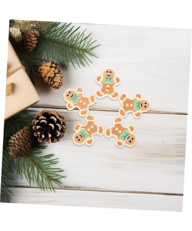 ABOOFAN 120 Pcs Christmas Accessories Christmas Gingerbread Man Decor Christmas Gingerbread Ornaments Christmas Flatback Embellishments Mini Doll Diy Accessory Resin Self Made Button - Buy Online on SooperMarket.com