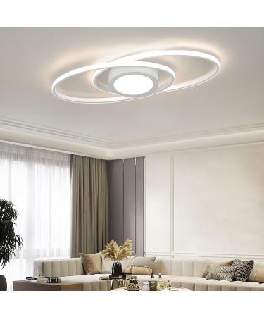48W Dimmable Glitter LED Ceiling Lamp - Modern White Lighting for Living Room Bedroom & Office with Remote Control (3000K-6500K) - Buy Online on SooperMarket.com