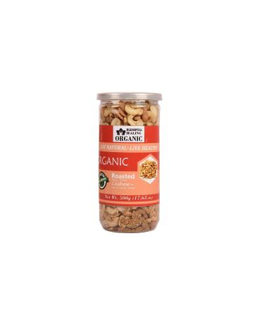 Blessfull Healing Organic Natural Vegan Sea Salt Vinegar Roasted Halves/Pieces Cashew Nuts Crunchy Kaju 500 Gram