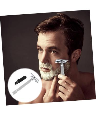 Angoily Manual Safety Razor for Men - Rustproof Double-Edged Single Blade Shaving Razor - Zinc Alloy 10.3x4cm - Eco-Friendly & Durable - Buy Online on SooperMarket.com
