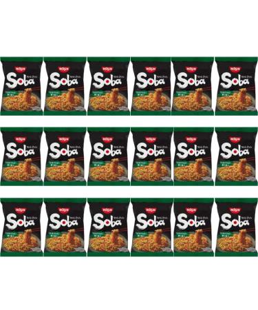 Nissin Soba Fried Instant Noodles Wok Style Teriyaki Flavour (Pack of 18) by CNMART