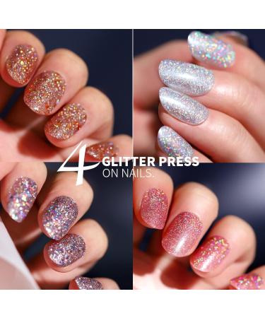 Teenitor Short Press on Nails - Glossy Glitter Fake Nails 288pcs - Buy Online on SooperMarket.com