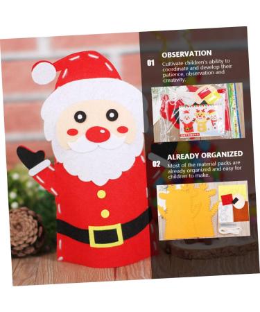 ibasenice 3 Sets DIY Christmas Hand Puppet Doll Accessories Hand Puppets for Kids Doll Playsets Preschool Educational Toys Sewing Kit for Kid DIY Art Craft Christmas Finger Doll Child Manual - Buy Online on SooperMarket.com