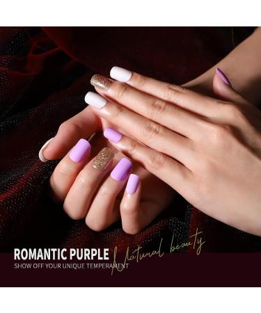Teenitor 360Pcs Matte Acrylic Short Square Fake Nails - Glitter Press-On Manicure - Buy Online on SooperMarket.com