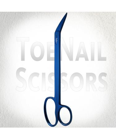 Toenail Scissors Extra Long 19 cm Stainless Steel with Micro Teeth (Blue..) - Buy Online on SooperMarket.com