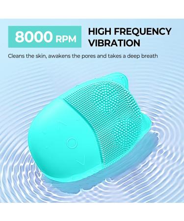 Electric Face Scrubber Silicone Facial Cleansing Brush for Deep Cleanning Exfoliating Waterproof Rechargeble|Vibrating|Massager (Blue) - Buy Online on SooperMarket.com