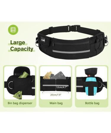 Pecute Jogging Leash for Large & Medium Dogs | Elastic Running Dog Leash with Belly Belt & Belt Bag | Durable Up to 100kg - Perfect for Jogging & Running - Buy Online on SooperMarket.com