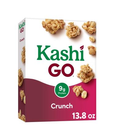 Kashi GO Breakfast Cereal, Vegetarian Protein, Fiber Cereal, Crunch, 13.8oz Box (1 Box) Crunch 13.8 Ounce (Pack of 1)