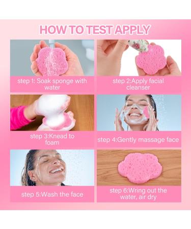 Telooco 50 Pieces Flower Shape Compressed Facial Sponges Disposable Expedient Travel Face Sponges for Cleansing Exfoliating Makeup Estheticians Spa(Pink) - Buy Online on SooperMarket.com