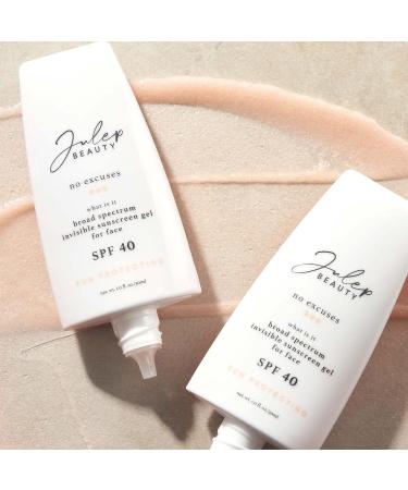 Julep No Excuses SPF 40 Clear Facial Sunscreen | Broad-Spectrum Glow Moisturizer | Non-Greasy Formula for Sensitive Skin | 1 Fl Oz - Buy Online on SooperMarket.com