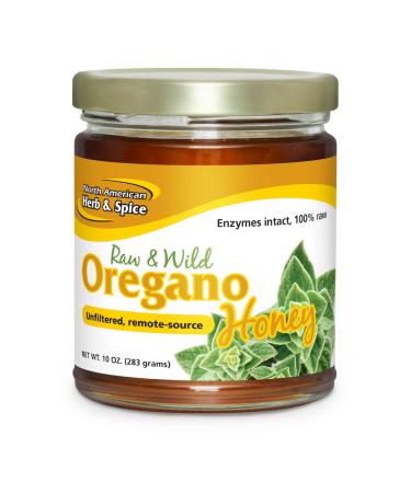 North American Herb & Spice Raw & Wild Oregano Honey 10 oz (283 g)