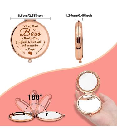 Boss Lady Mirror: Appreciation & Retirement Gifts for Women Supervisors - Travel Makeup Mirror for Her - Ideal Coworker Birthday & Farewell Gift - Buy Online on SooperMarket.com