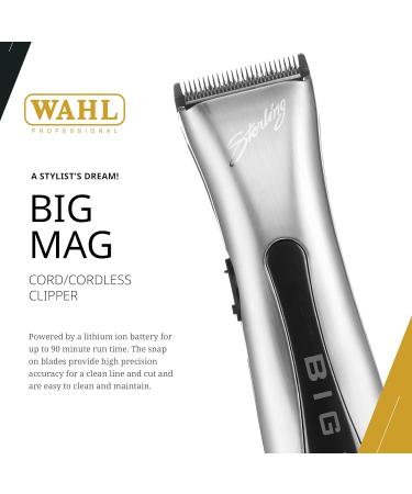 Wahl Professional Sterling Big Mag Clipper - Cordless Salon-Quality Electric Hair Clipper - International Shipping Available - Buy Online on SooperMarket.com