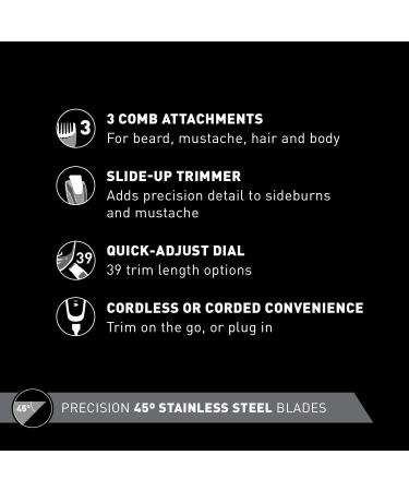 Buy Panasonic Men's All-in-One Rechargeable Facial Beard Trimmer & Total Body Groomer - International Shipping Available - Buy Online on SooperMarket.com