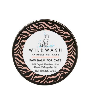 WildWash Cat Paw Balm - Super Conditioning Paw Treatment For Cracked Dry and Rough Paws Nails Dry Noses and Calloused Elbows - Natural Sulphate and Paraben-Free for Sensitive Skin