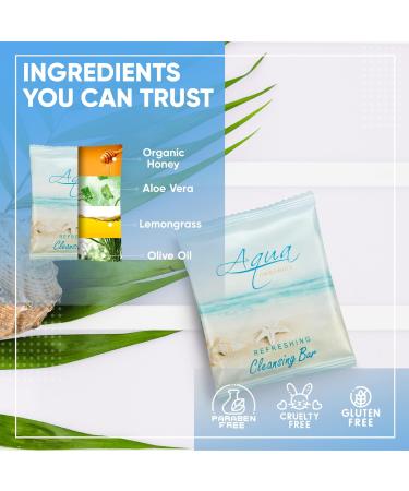 Shoppe Aqua Organics Bar Soap Travel Size Beach Hotel Amenities 0.5 oz (Case of 100) - Buy Online on SooperMarket.com