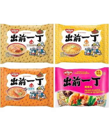 Nissin Demae Instant Noodles Ramen Assorted Flavours (100g x 20) | Tonkotsu Chicken Beef Satay Seafood Sesame Prawn Miso etc | Selected by CNMART - Buy Online on SooperMarket.com