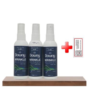 Travel Sized Wrinkle Release Spray 3 oz (Pack of 3) - Effortless Wrinkle-Free Clothes On-The-Go! - Includes Phoenix Rose Fridge Sticker
