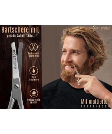 Premium 10.5 cm Beard & Nose Hair Scissors with Micro Serration - Safe Rounded Ends - International Shipping Available - Buy Online on SooperMarket.com