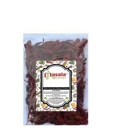 Kashmiri Chilli | Chillies Dried Whole Premium Quality by Masala Cottage 25g-1900g (450 Grams) 450 Grams