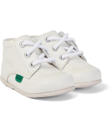 Kickers Unisex Kids Kick Hi Leather Ankle Boot - 2 UK Child, White - Buy Online on SooperMarket.com