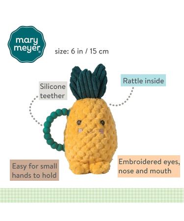 Mary Meyer Sweetie Pineapple Teether Baby Rattle - 6 Inches - Buy Online on SooperMarket.com