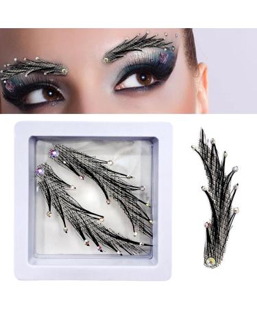 PUCHEN Adhesive Fake Eyebrows - Human Hair Fake Adhesive Handmade Eyebrows - Realistic Crocheted Eyebrows for Halloween Masquerade Costume Cosplay Eyebrows5 - Buy Online on SooperMarket.com