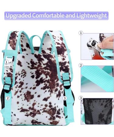 Leopard Print Women's Cooler Backpack | Leak Proof & Lightweight Lunch Bag with Cooler Compartment | Ideal for Hiking, Camping & Wine | 24-Can Capacity | Nainiu - Buy Online on SooperMarket.com