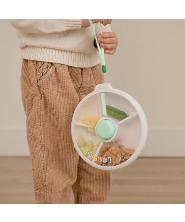 GoBe Kids Large Snack Spinner Bundle - Reusable 4-Compartment Dispenser with Hand Strap, Sticker Sheet | BPA-Free, Dishwasher Safe, No Spill Leakproof - Buy Online on SooperMarket.com