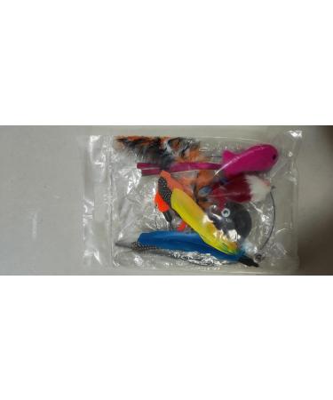 Autoau Interactive Cat Toy with Suction Cup Bird Feather Teaser Wand - Ideal for Indoor Cats and Kittens - 5 Bells, Feather Filler, Training Tool - Buy Online on SooperMarket.com