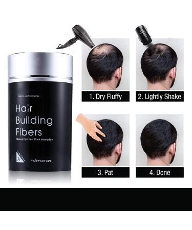 Dark Brown Hair Building Fibers for Thinning Hair, Bald Spots - Keratin Hair Re-growth Powder for Men and Women - Buy Online on SooperMarket.com