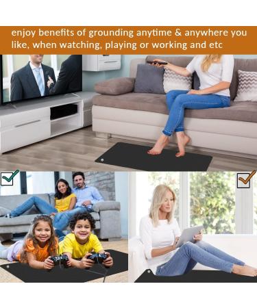 Grounding Mat for Better Sleep and Working Grounding Pad for Less Pain Reduce Stress Grounding Sheet (11.7IN * 39IN) - Buy Online on SooperMarket.com