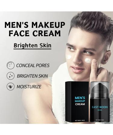 Men's Makeup Face Cream Mens Concealer Mens Face Moisturiser White Concealer Dark Circle Concealer Hydrating Face Cream Face Care for Even Skin Tone Moisturizing Spots Covering 50g - Buy Online on SooperMarket.com