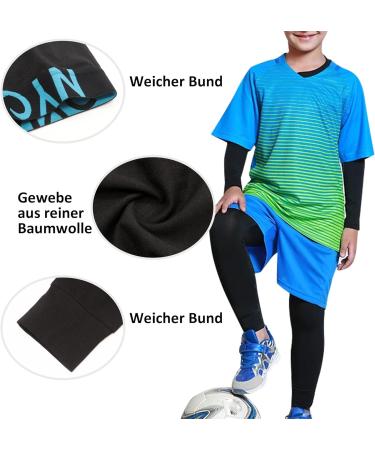 Buy Boys' Compression Leggings 2/3 Pack | Sports Underwear for Football Training | Long Underpants with Slogan - Buy Online on SooperMarket.com