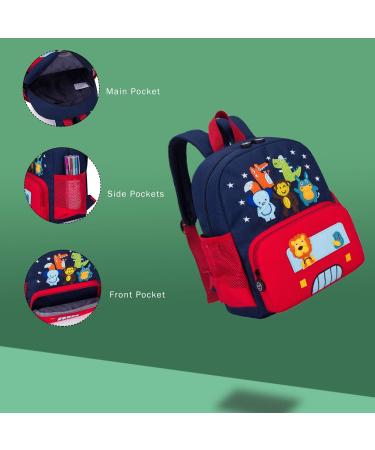 Willikiva Cute Zoo 3D Kids Backpack | Waterproof Toddler Backpack for Boys and Girls | Red Preschool Bag - Buy Online on SooperMarket.com